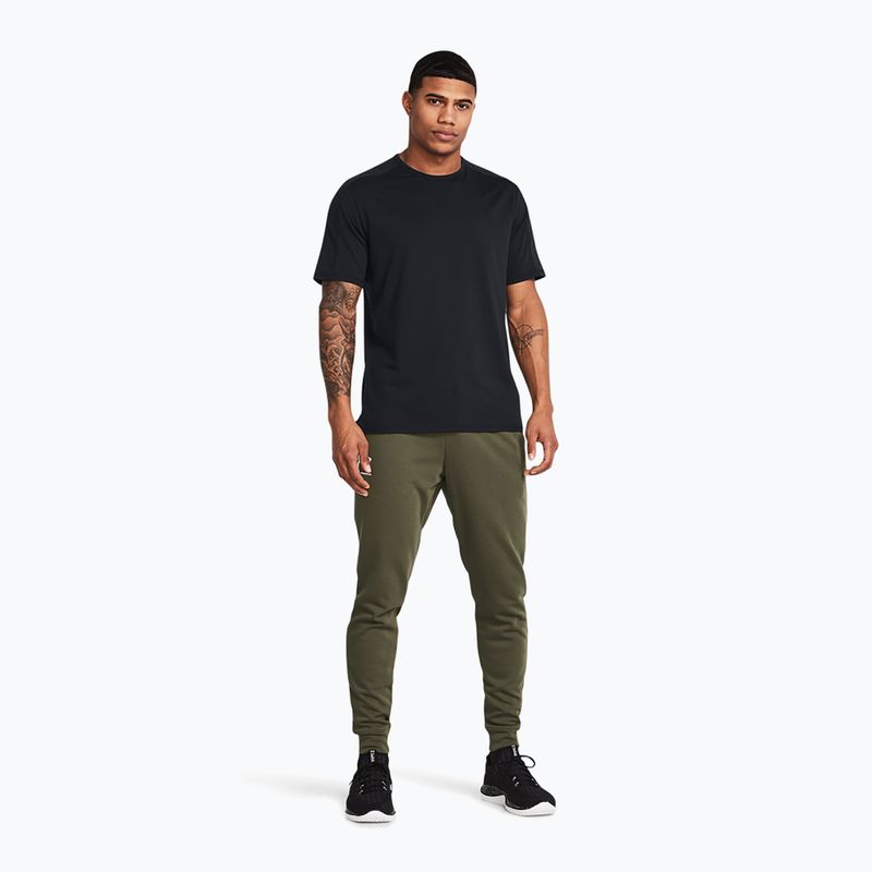 Pantaloni da uomo Under Armour Rival Terry Jogger marine da green/onyx white 2