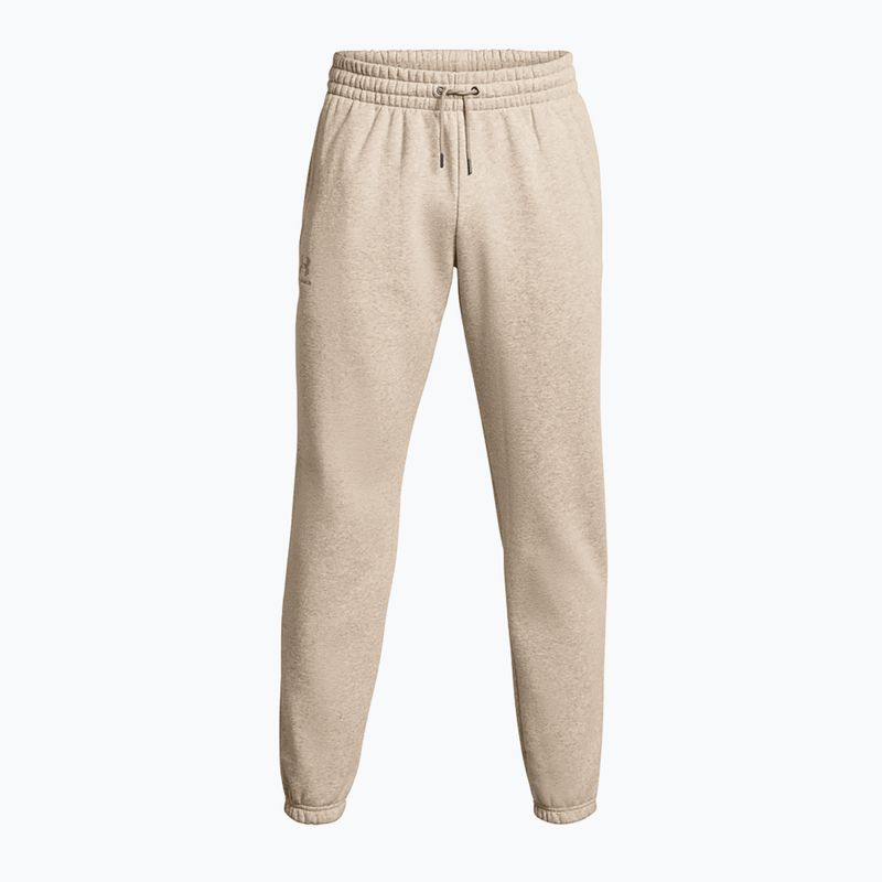 Pantaloni da allenamento maschili Under Armour Essential Fleece Joggers color taupe chiaro melange/timberwolf taupe 6