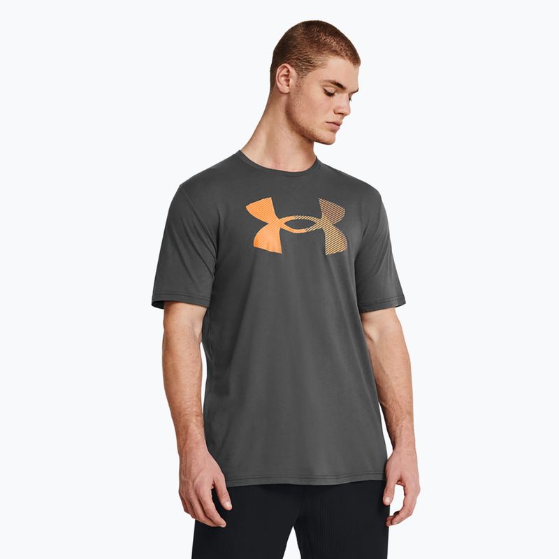 Maglietta da allenamento Under Armour Big Logo Fill da uomo castlerock/atomic/wild orange