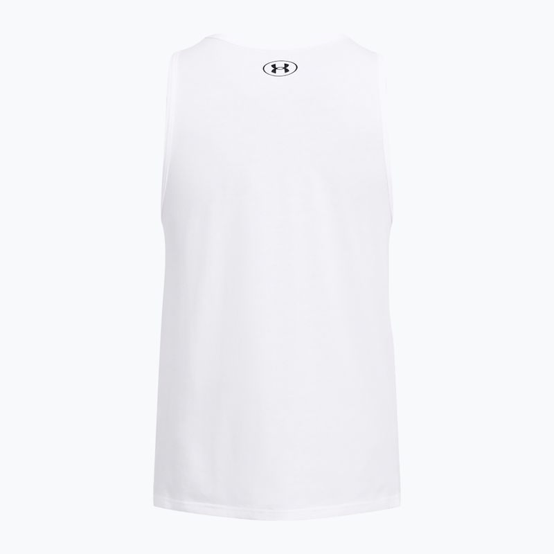 Canotta Under Armour Sportstyle Logo bianco/nero da uomo 4