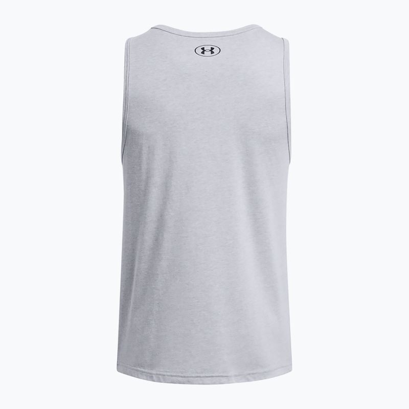 Canottiera Under Armour Sportstyle Logo steel light heather/nero da uomo 4