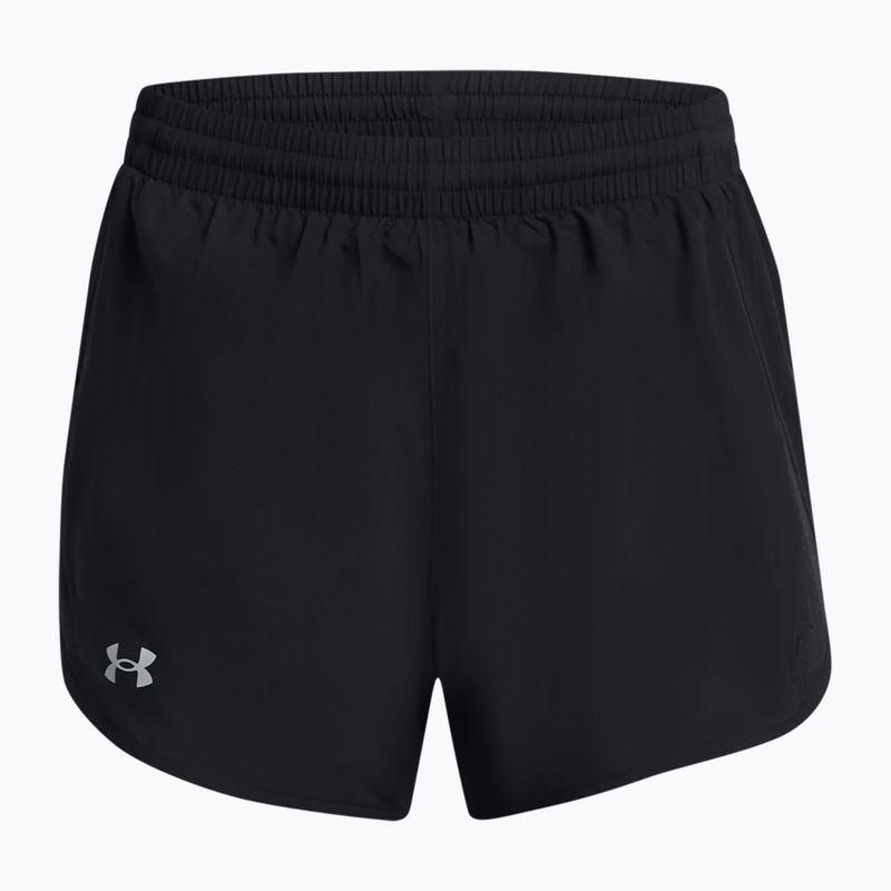 Pantaloncini da corsa Under Armour Fly By 2in1 donna nero/nero/riflettente 5