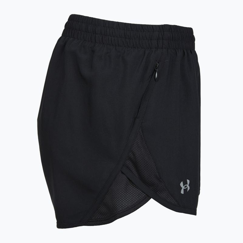 Pantaloncini da corsa Under Armour Fly By 3" donna nero/nero/riflettente 3