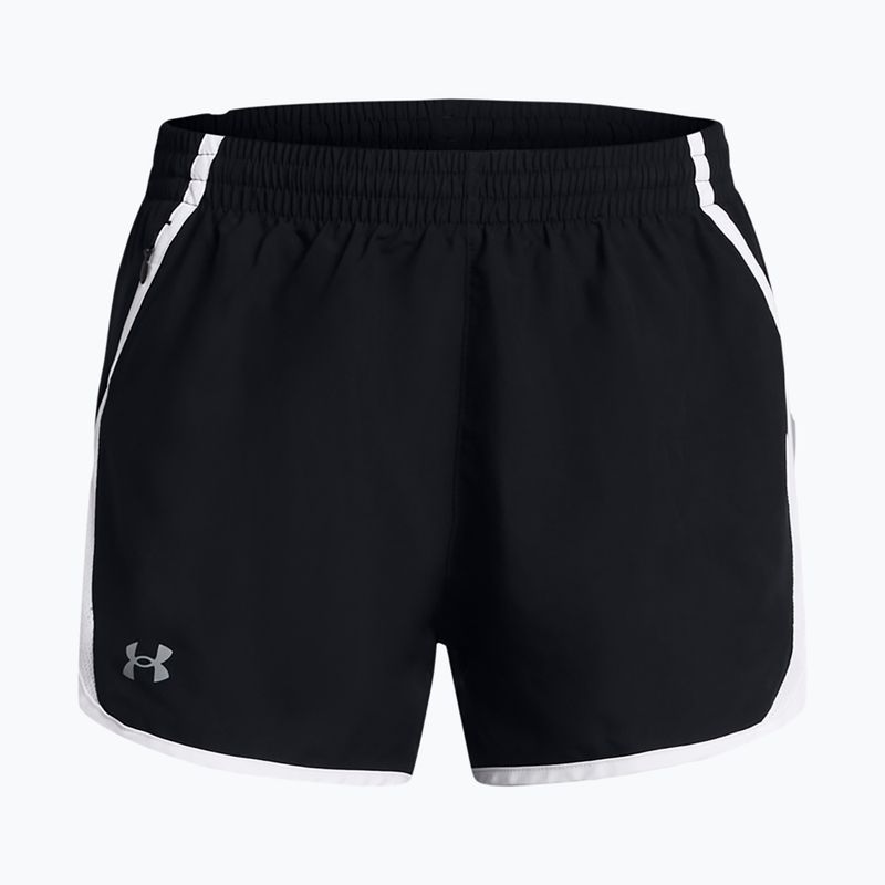 Pantaloncini da corsa Under Armour Fly By 3" donna nero / bianco / riflettente 5