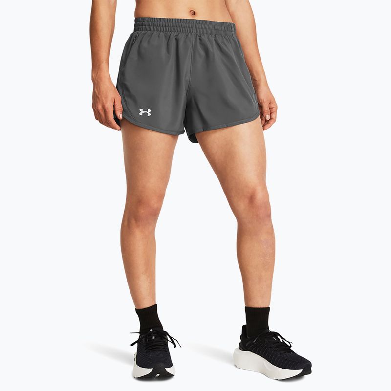 Pantaloncini da corsa da donna Under Armour Fly By 3" castlerock/castlerock/reflective