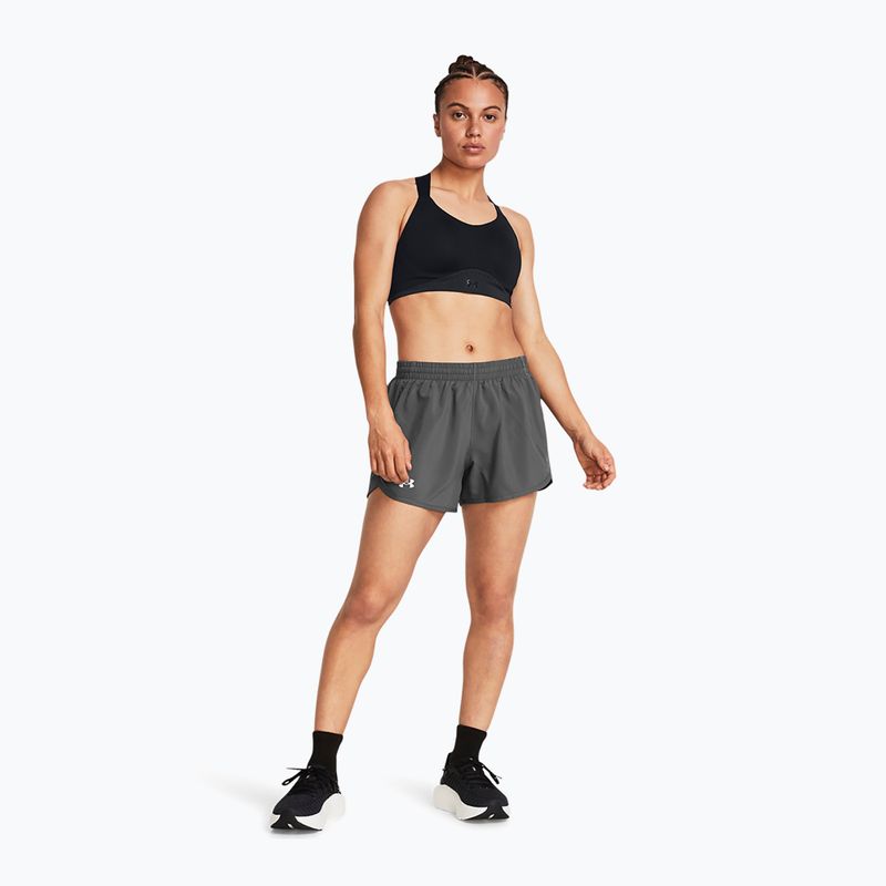 Pantaloncini da corsa da donna Under Armour Fly By 3" castlerock/castlerock/reflective 2