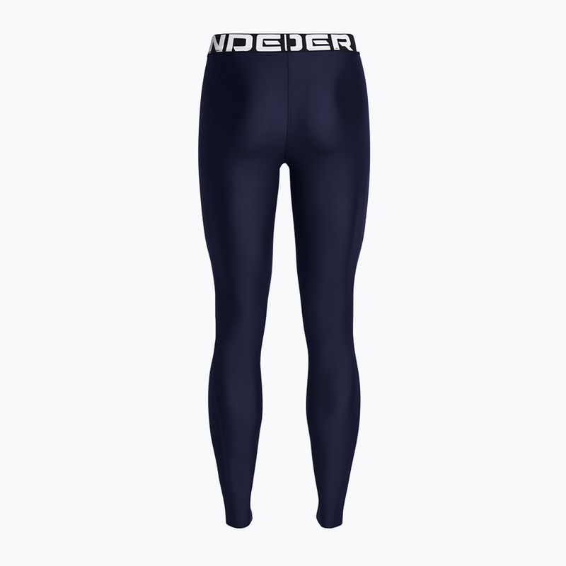 Leggings Under Armour HeatGear da donna mezzanotte marina/bianco 2