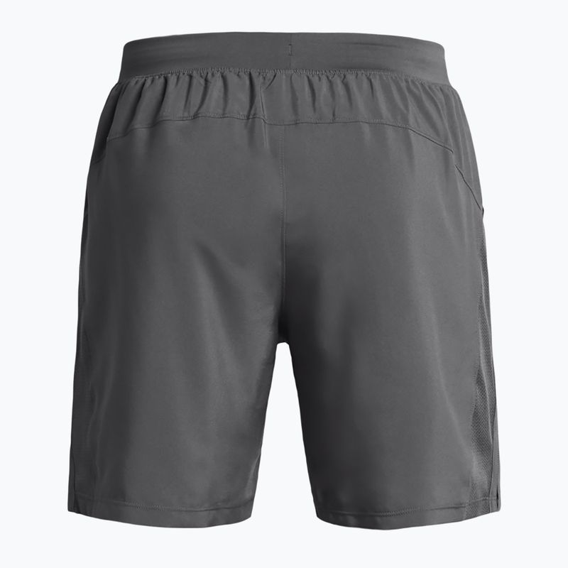 Pantaloncini da corsa Under Armour Launch 7" da uomo color castlerock/castlerock/riflettente 7