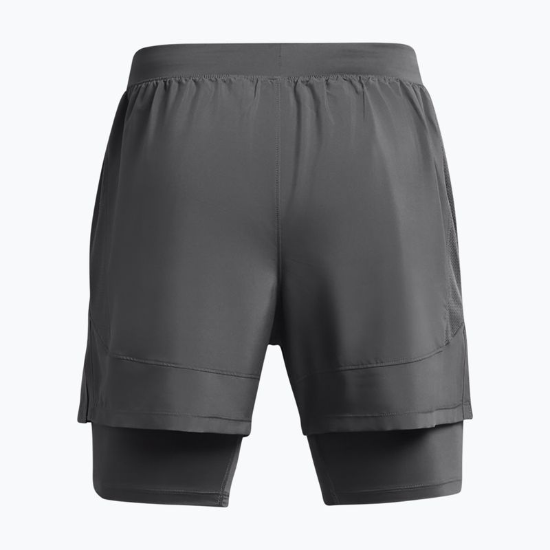 Pantaloncini da corsa Under Armour Launch 5" 2in1 castlerock/castlerock/riflettente da uomo 6