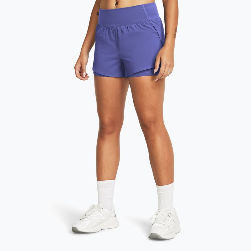 Pantaloncini da allenamento Under Armour Flex Woven 2in1 starlight/starlight da donna