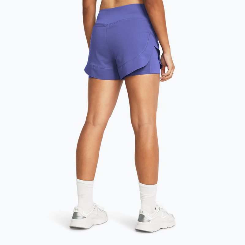 Pantaloncini da allenamento Under Armour Flex Woven 2in1 starlight/starlight da donna 3