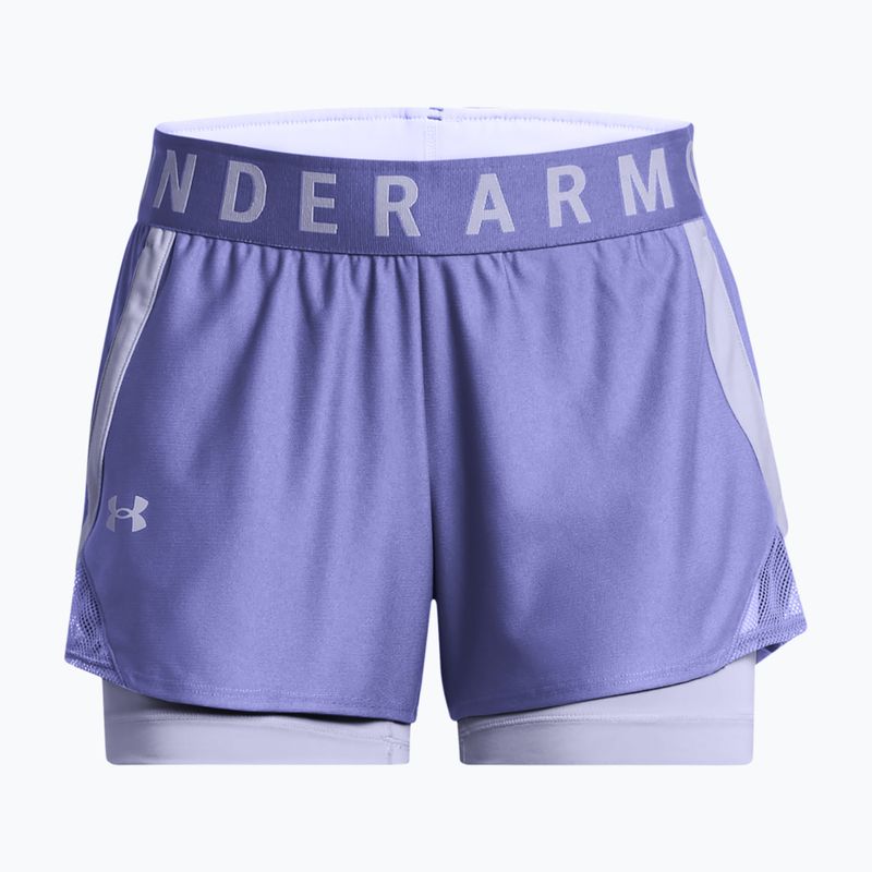 Pantaloncini da allenamento Under Armour Play Up 2-In-1 starlight/celeste/celeste da donna 5