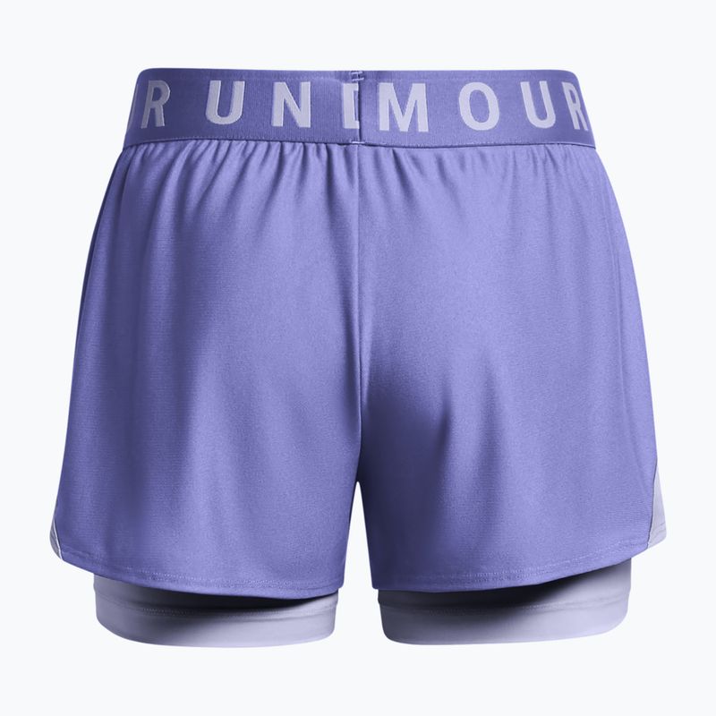 Pantaloncini da allenamento Under Armour Play Up 2-In-1 starlight/celeste/celeste da donna 6