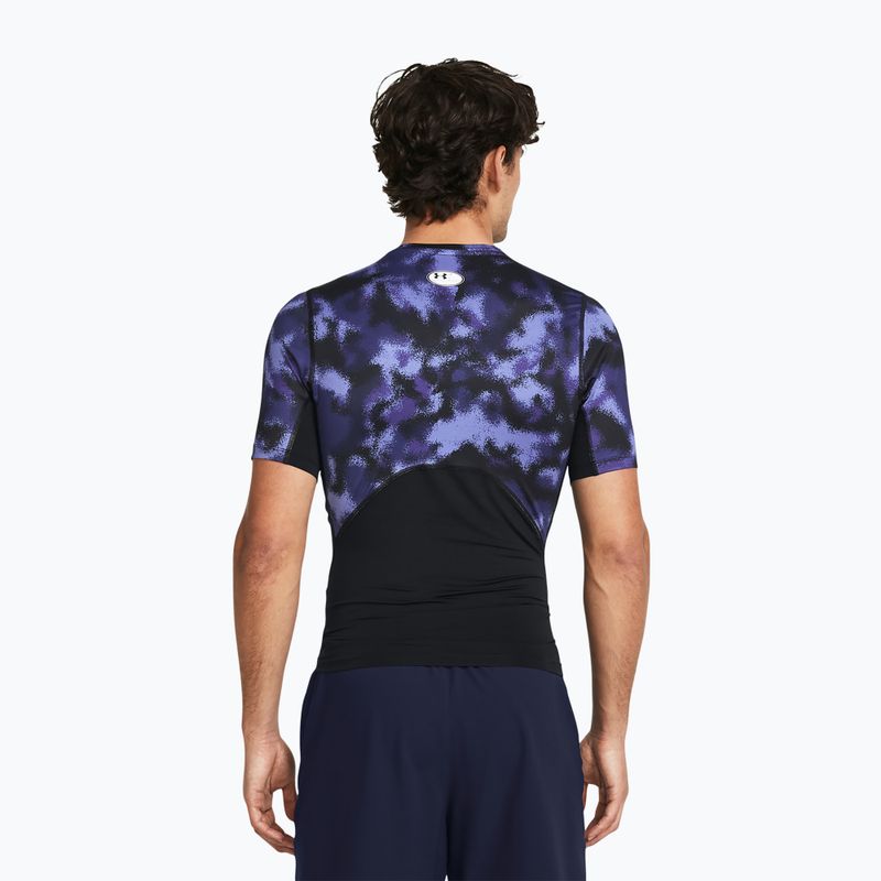 Maglietta da allenamento Under Armour HG Armour Printed starlight/bianco da uomo 2