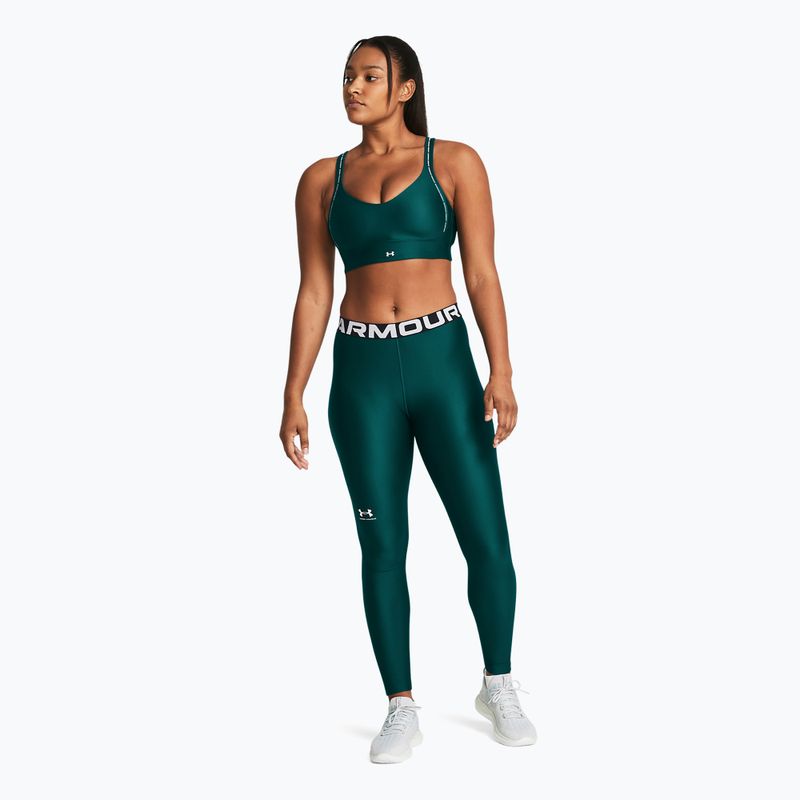 Leggings Under Armour HG Authentics da donna, colore verde acqua/bianco 2