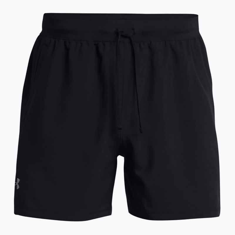 Pantaloncini da corsa Under Armour Lanch 5" da uomo Sfoderato nero / nero / riflettente 6