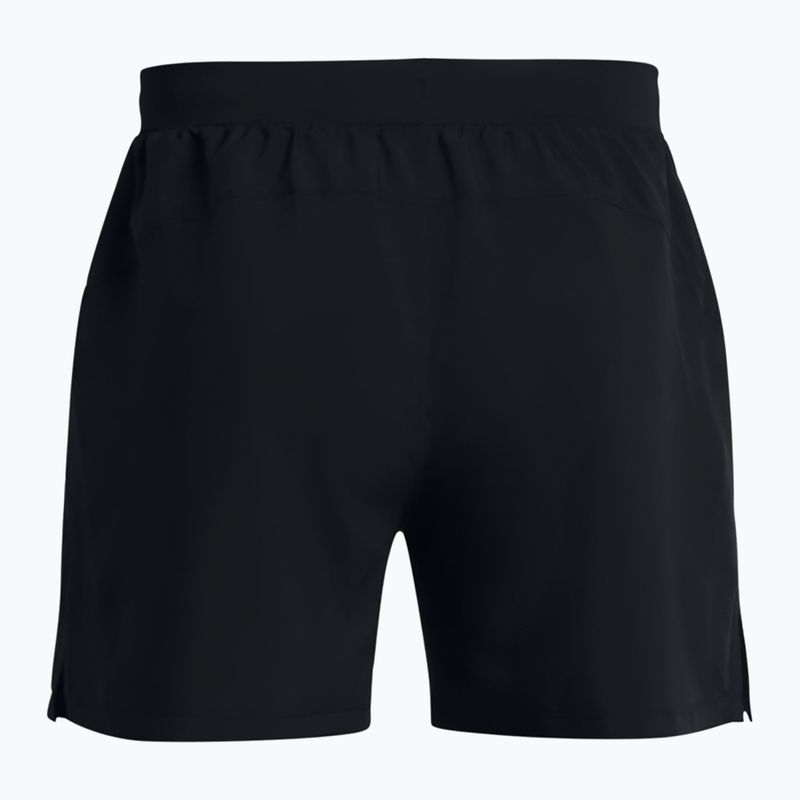 Pantaloncini da corsa Under Armour Lanch 5" da uomo Sfoderato nero / nero / riflettente 7