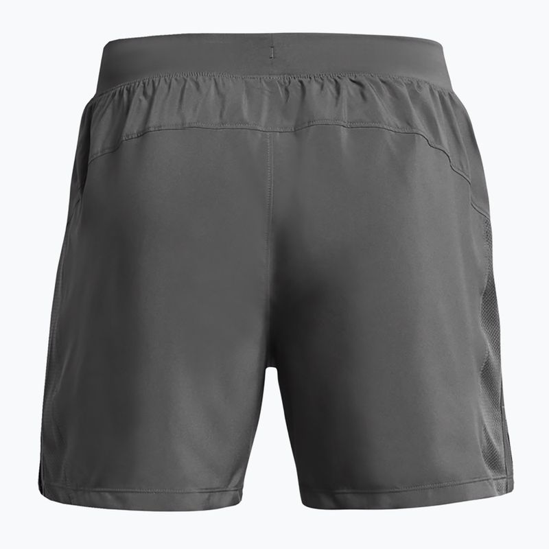 Pantaloncini da corsa Under Armour Launch 5" da uomo color castlerock/castlerock/riflettente 2