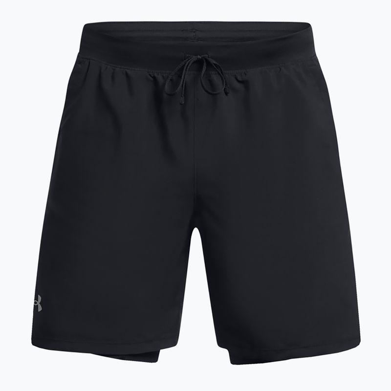 Pantaloncini da corsa Under Armour Launch 7" 2IN1 uomo nero / nero / riflettente