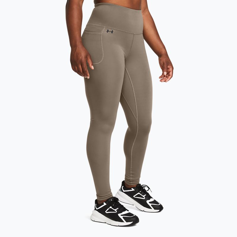 Leggings Under Armour Motion taupe dusk/nero da donna