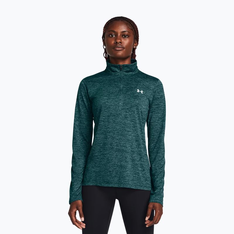 Felpa da donna Under Armour Tech 1/2 Zip-Twist hydro verde acqua/bianco