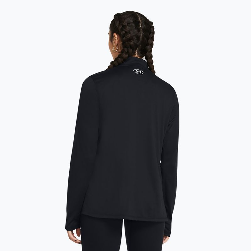 Felpa Under Armour Tech 1/2 Zip Solid nero / bianco da donna 2