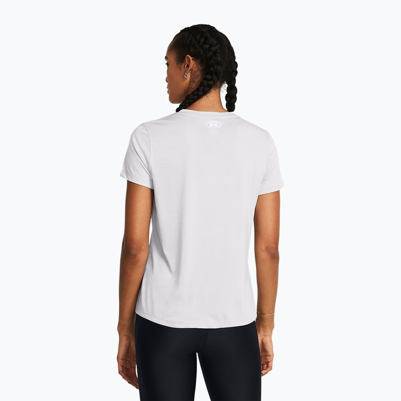 Maglietta da allenamento donna Under Armour Tech V-Twist halo gray/white 2