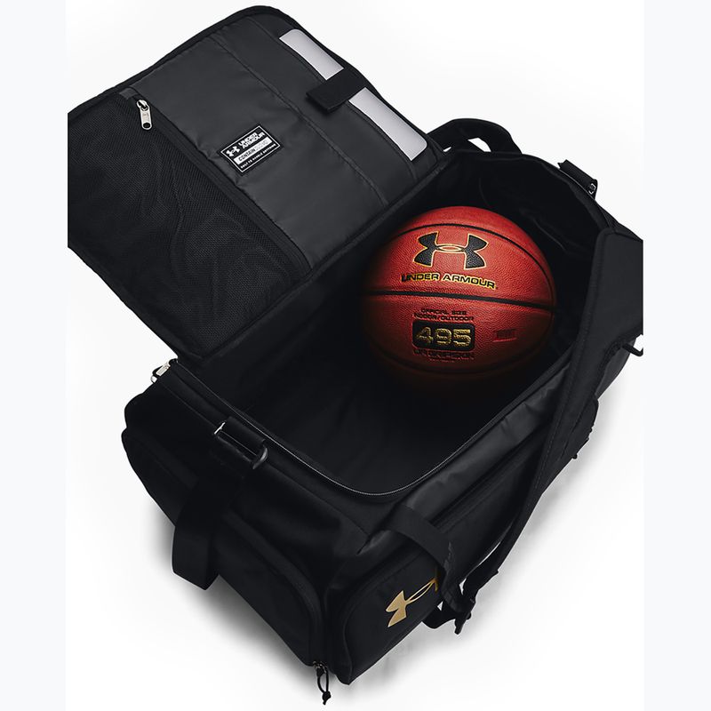 Under Armour Contain Duo 50 l borsa da allenamento nero/oro metallizzato 4