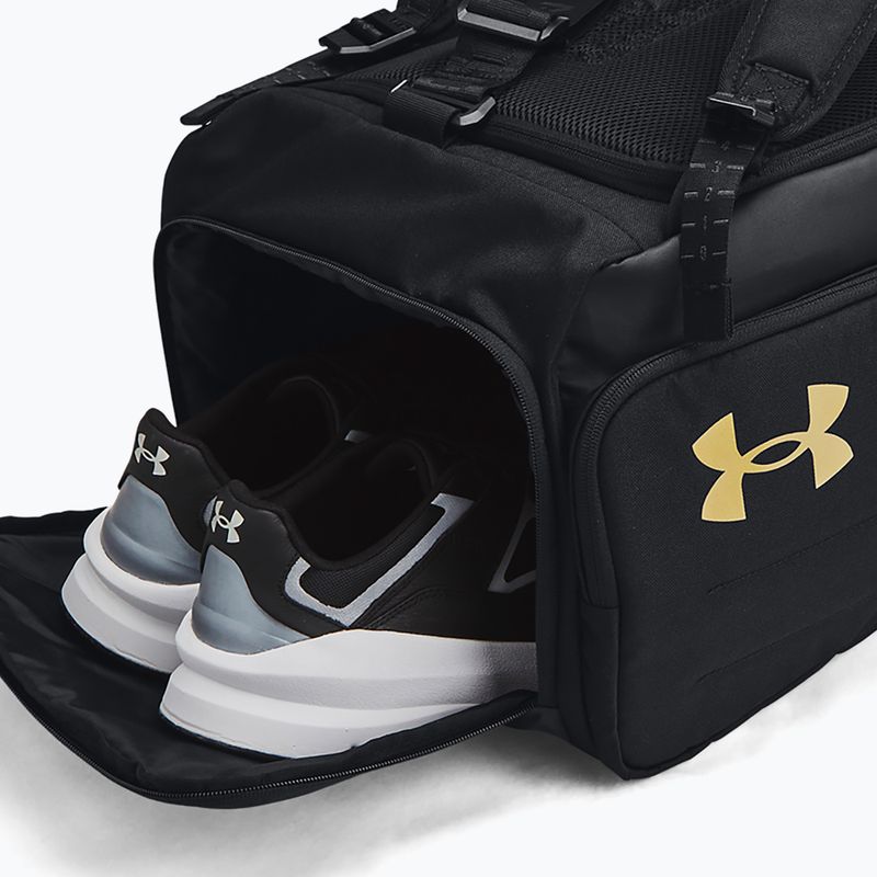 Under Armour Contain Duo 50 l borsa da allenamento nero/oro metallizzato 5