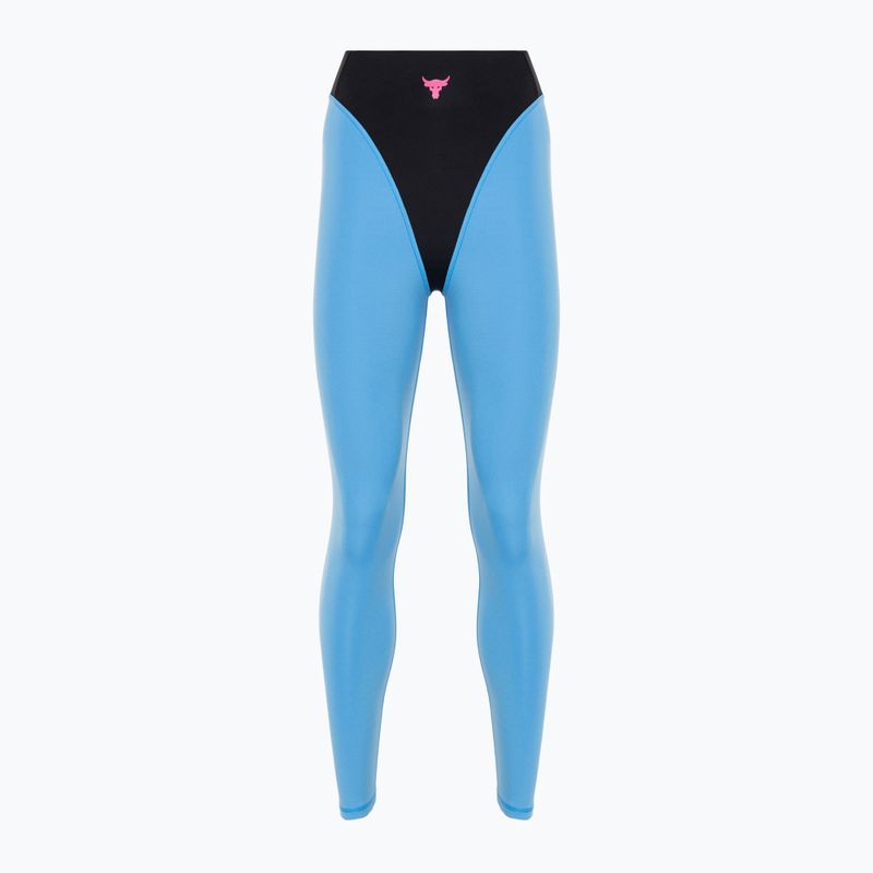 Leggings da allenamento Under Armour Project Rock LG Grind Ankle Leg da donna nero/blu virale/rosa 4