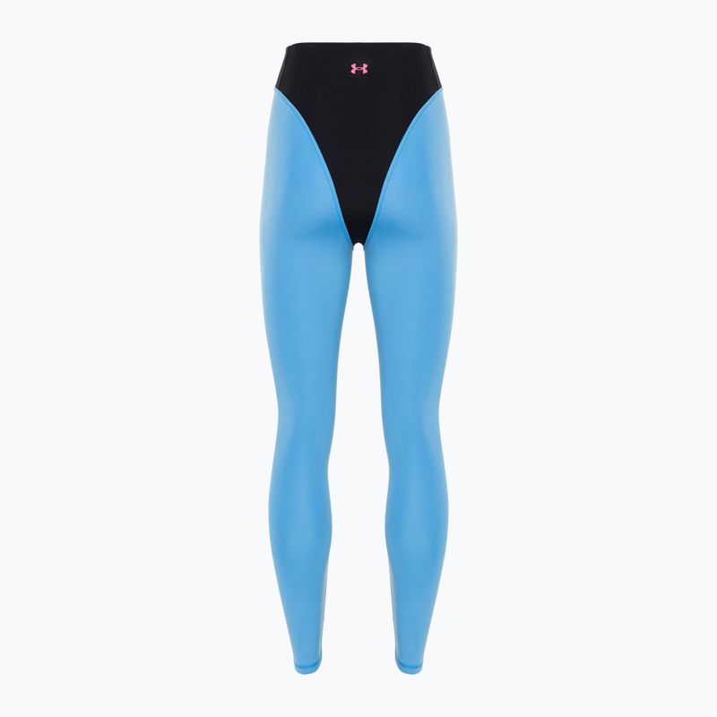 Leggings da allenamento Under Armour Project Rock LG Grind Ankle Leg da donna nero/blu virale/rosa 5