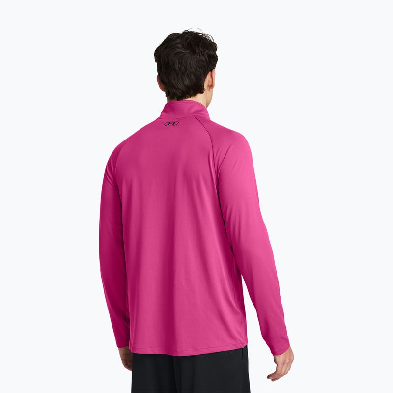 Felpa Under Armour Tech 2.0 1/2 Zip astro rosa/nero da uomo 2
