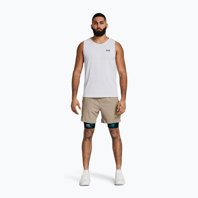 Pantaloncini da allenamento uomo Under Armour UA Vanish Woven 6in timberwolf taupe/black 2