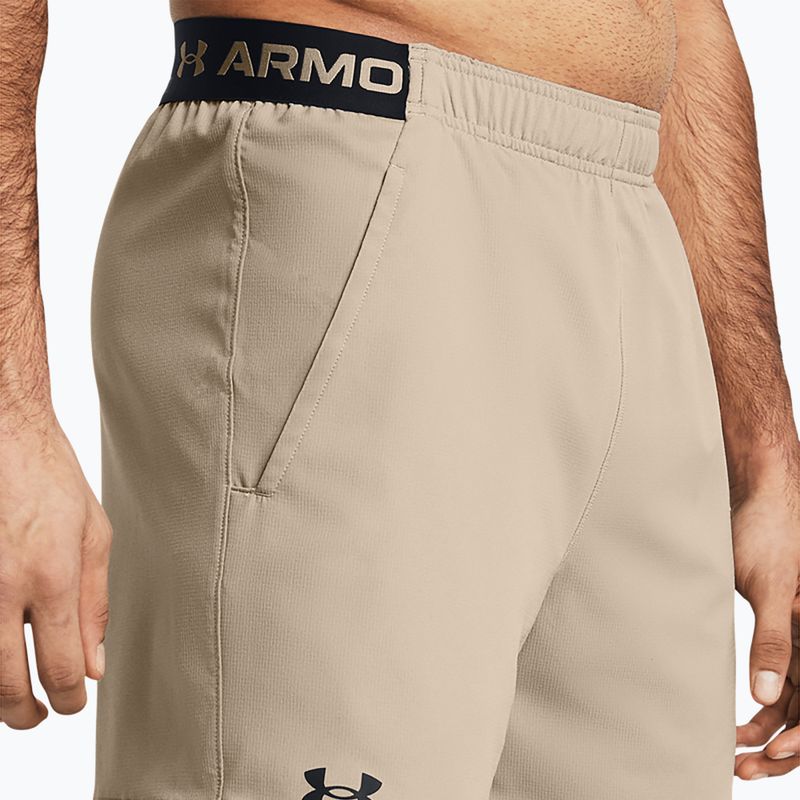 Pantaloncini da allenamento uomo Under Armour UA Vanish Woven 6in timberwolf taupe/black 4