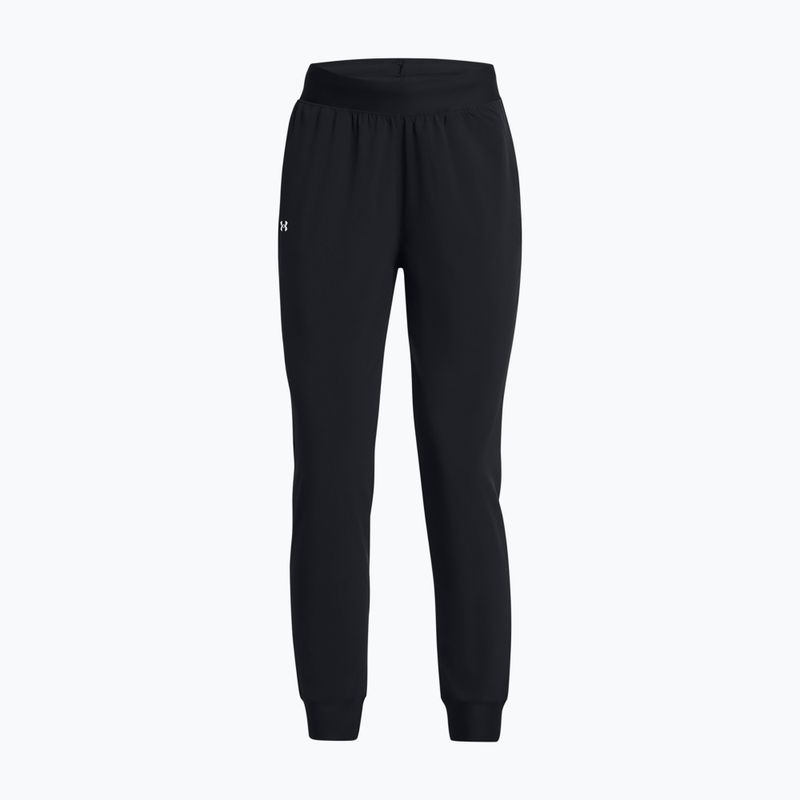 Pantaloni da allenamento da donna Under Armour Sport High Rise Woven nero/bianco 7