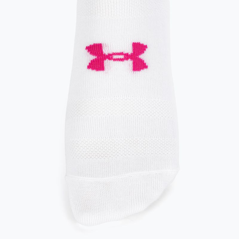 Calze da allenamento Under Armour Essential Nv Mid Crew 3P bianco/bianco/rosa da donna 3