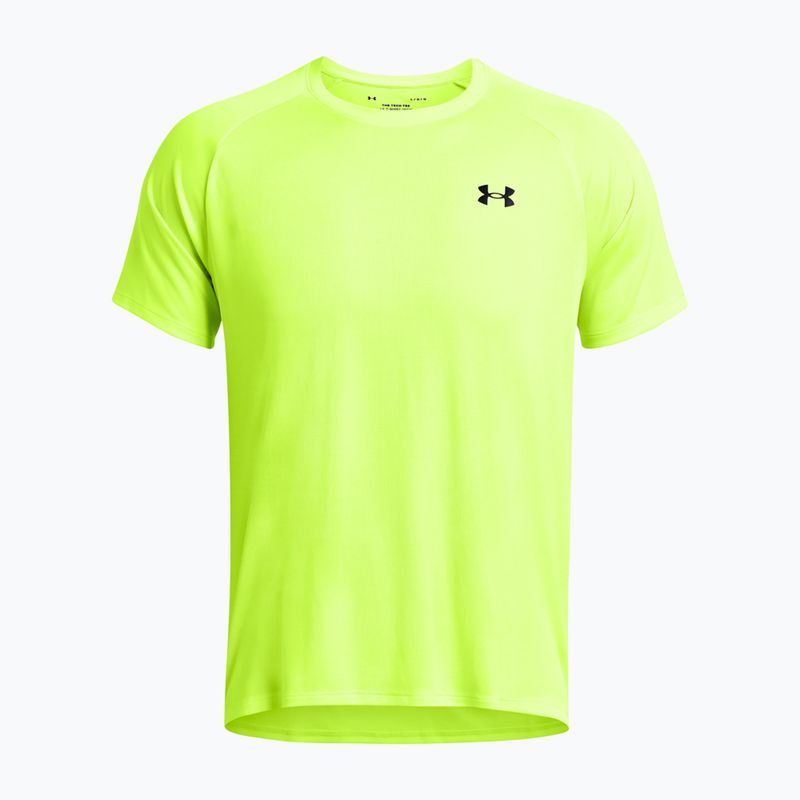 Maglietta da allenamento Under Armour Tech Textured da uomo ad alta visibilità giallo/nero 4