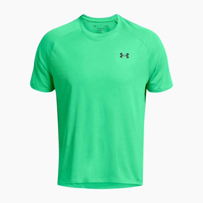 Maglietta da allenamento Under Armour Tech Textured vapor verde/nera da uomo 4