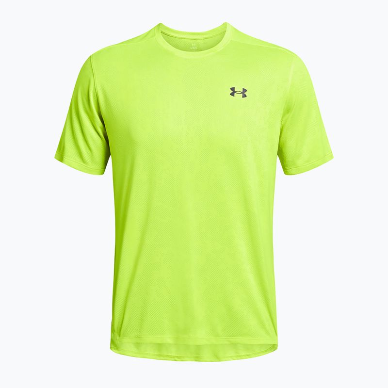 Maglietta da allenamento Under Armour Tech Vent Geode da uomo, alta visibilità, giallo/nero 4