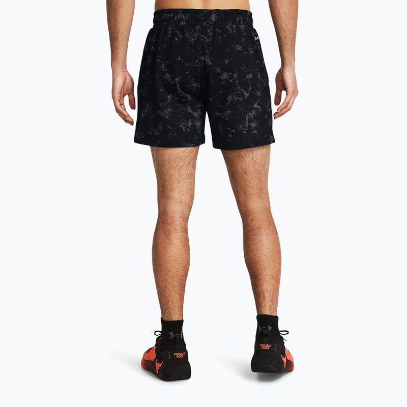 Pantaloncini da allenamento uomo Under Armour Project Rock AOP Rvl Terry Sts black 2