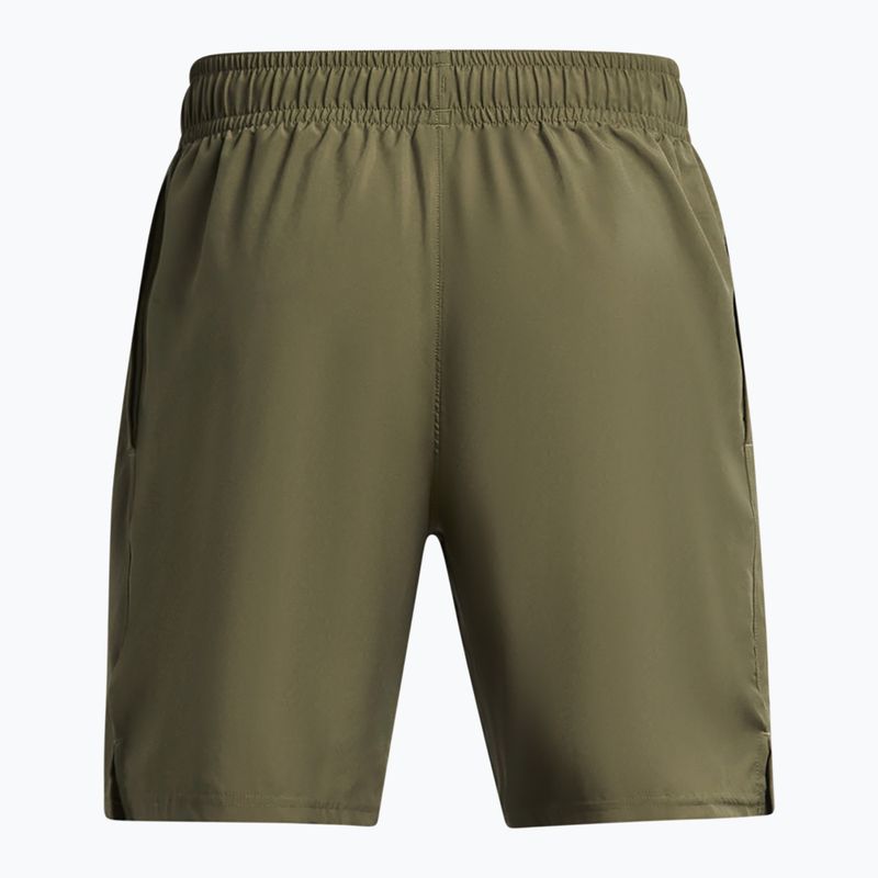 Pantaloncini da allenamento uomo Under Armour Tech Woven Wordmark marine od green/black 2