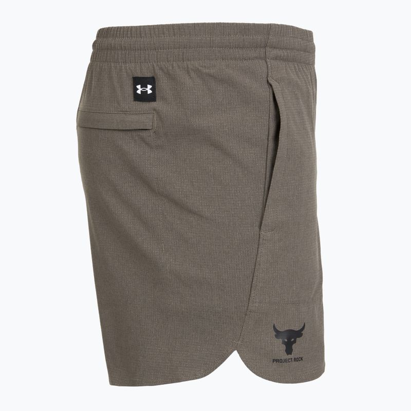 Pantaloncini da allenamento uomo Under Armour Project Rock Camp brown 3