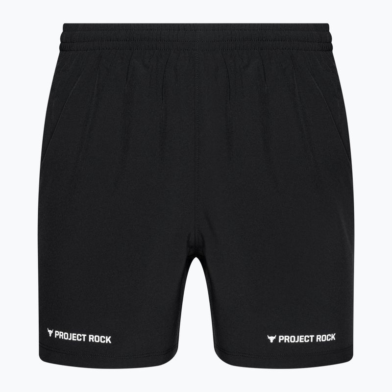 Pantaloncini da allenamento Under Armour Project Rock Ultimate 5" da uomo, nero/bianco