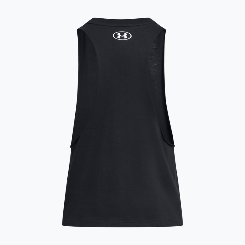 Under Armour Project Rock Neon Flame Tank nero/nero canotta da allenamento da donna 4