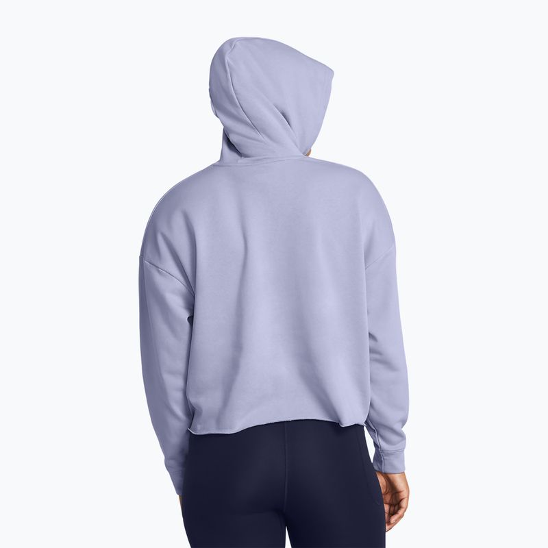 Felpa da allenamento Under Armour donna Rival Terry OS Hoodie celeste/bianco 2