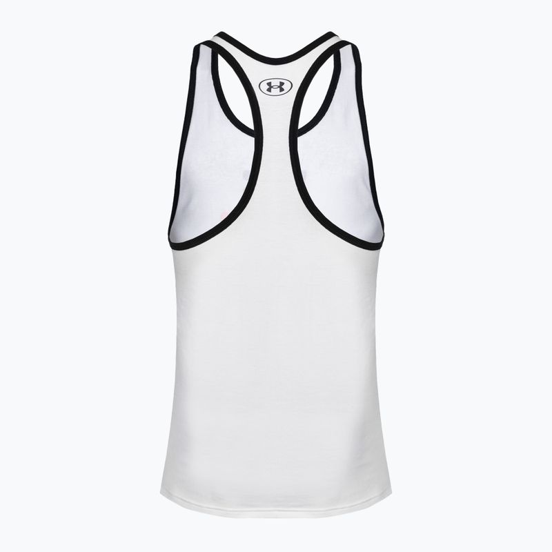 Canotta da allenamento Under Armour Project Rock Get To Work bianco/nero/fuoco di fenice da uomo 2