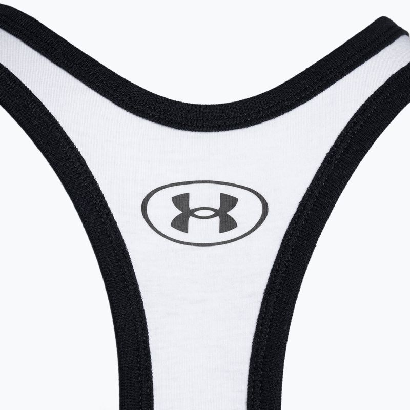 Canotta da allenamento Under Armour Project Rock Get To Work bianco/nero/fuoco di fenice da uomo 4