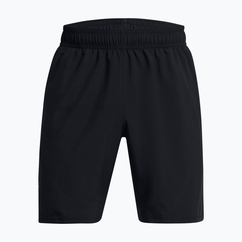 Pantaloncini da allenamento Under Armour Woven Wdmk da uomo, nero/giallo lucido 5