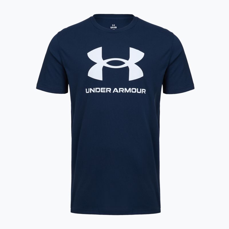 T-shirt da allenamento uomo Under Armour Sportstyle Logo Update academy/white 3