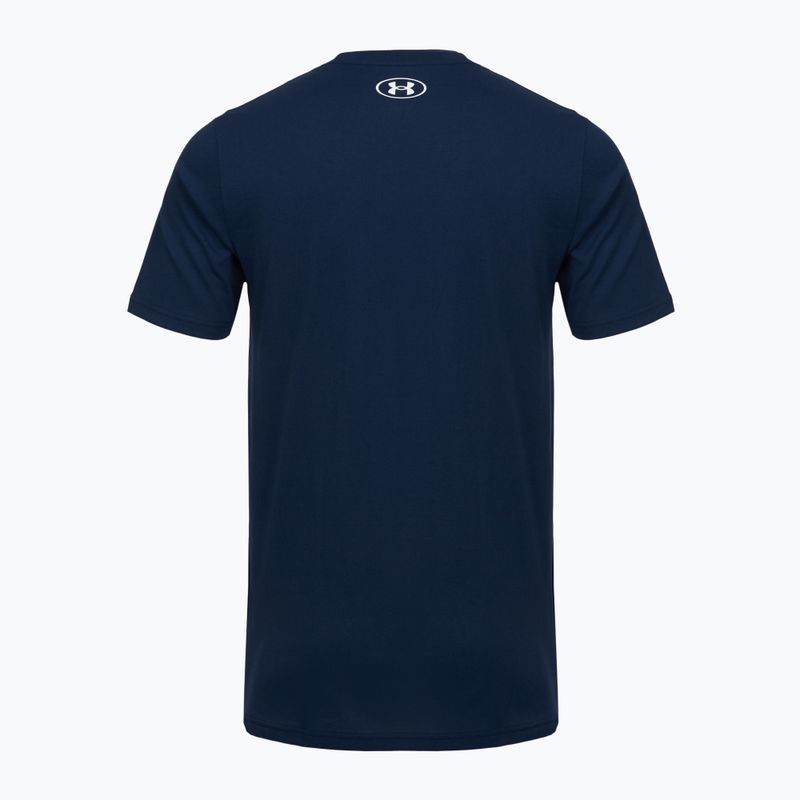 T-shirt da allenamento uomo Under Armour Sportstyle Logo Update academy/white 4
